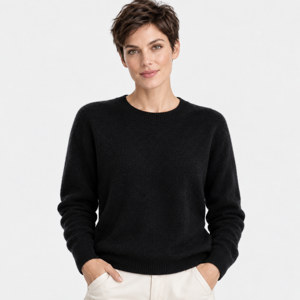 Women’s Basic Knit Pullover Long Sleeve Casual Wear