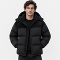 Men’s Long Hooded Puffer Jacket Warm Winter Coat