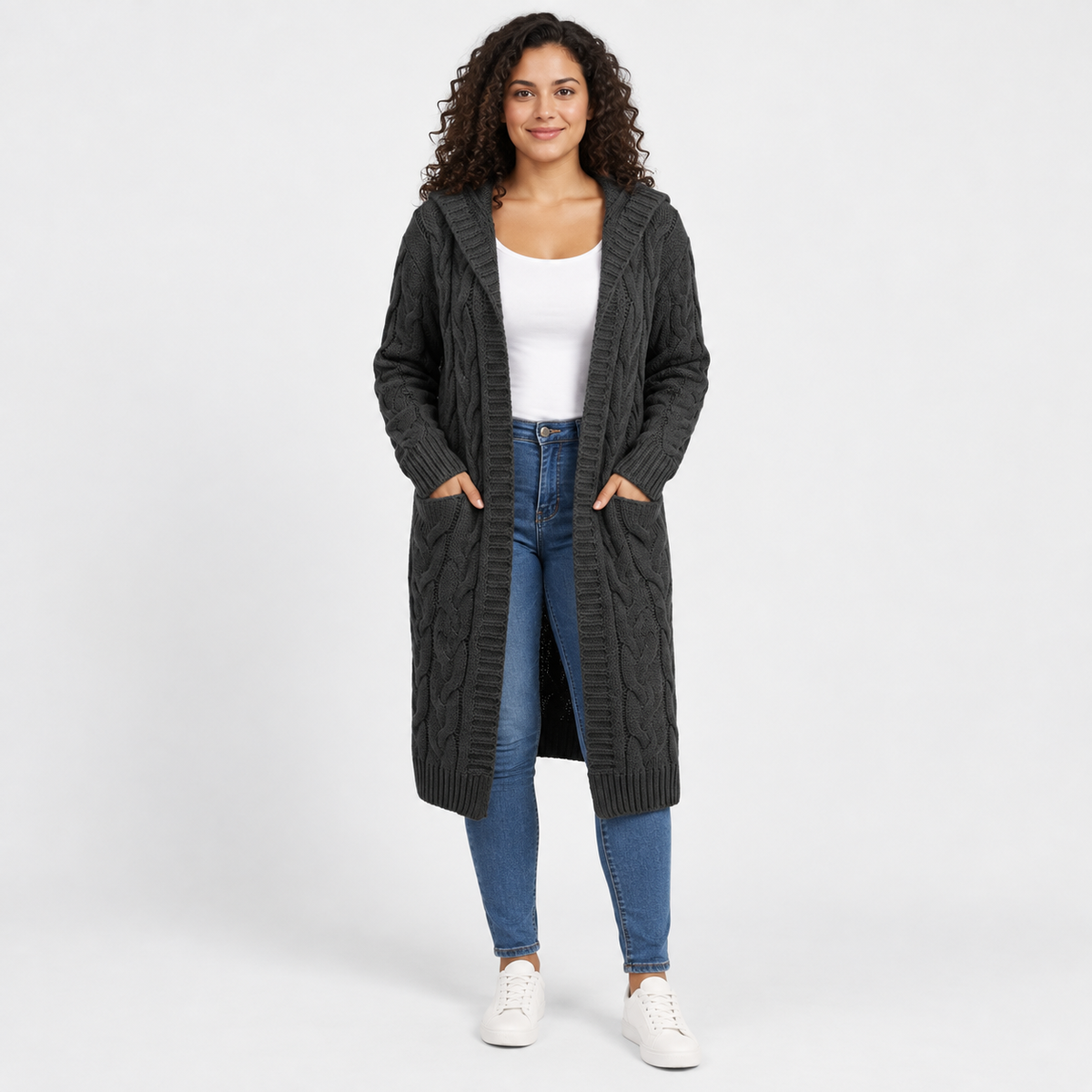 Women’s Plus Size Long Cardigan Casual Winter Outerwear