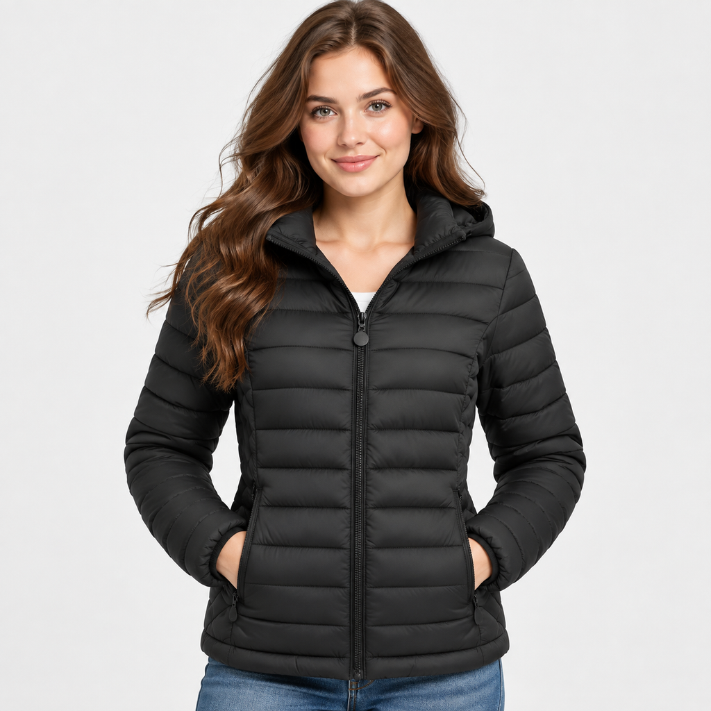 Women’s Lightweight Hooded Puffer Jacket Casual Winter Coat