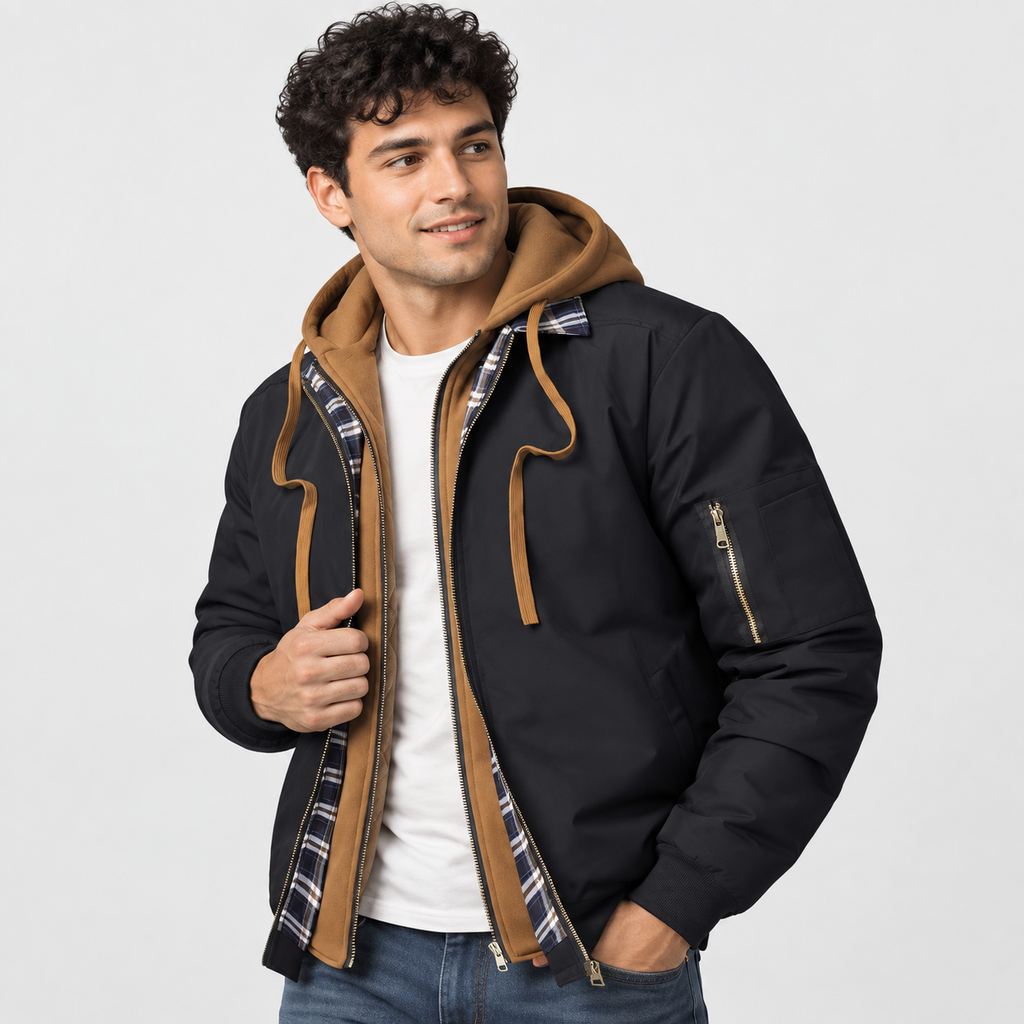 Men’s Lightweight Hooded Cardigan Jacket Everyday Style