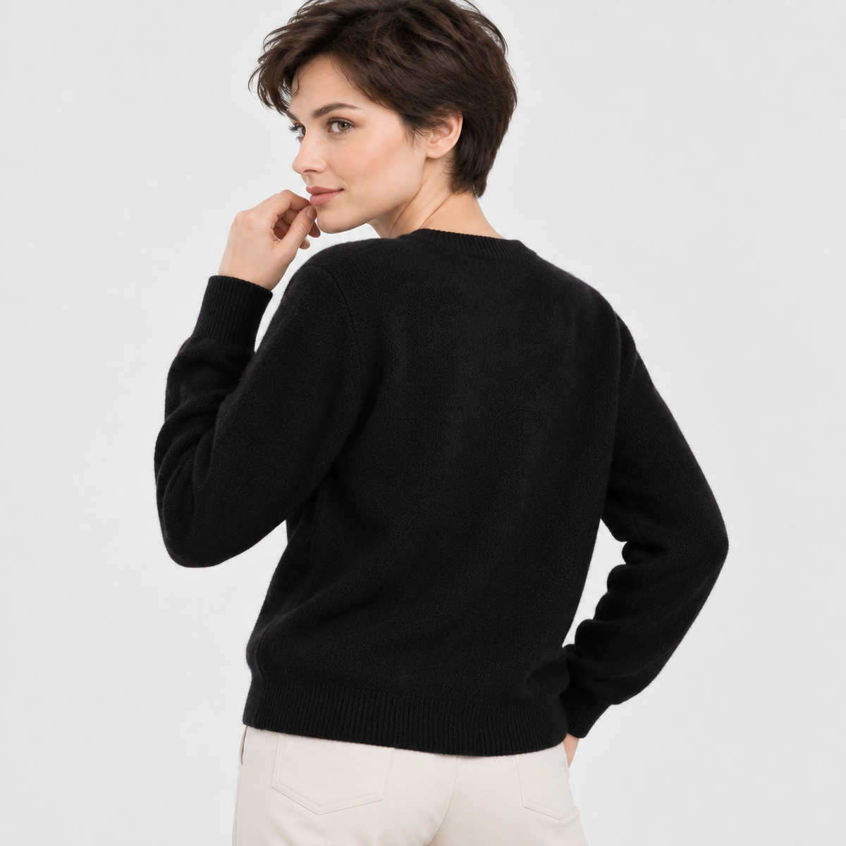 Women’s Basic Knit Pullover Long Sleeve Casual Wear