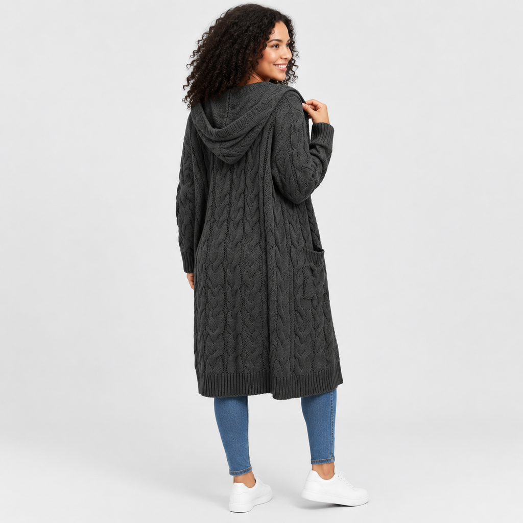 Women’s Plus Size Long Cardigan Casual Winter Outerwear