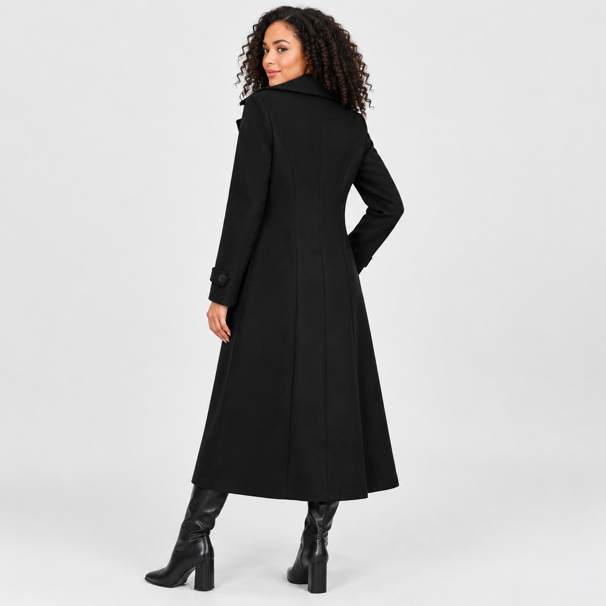 Women’s Elegant Winter Coat Vintage Long Sleeve Jacket