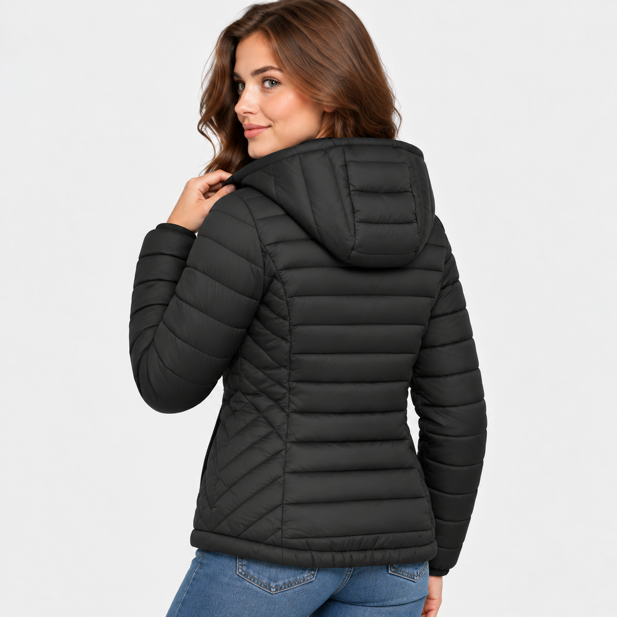 Women’s Lightweight Hooded Puffer Jacket Casual Winter Coat