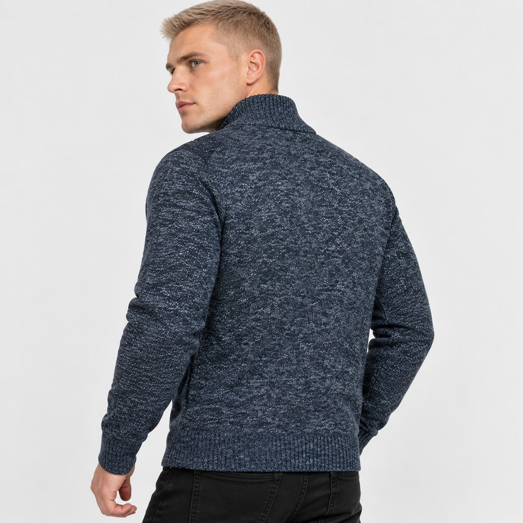 Men’s Knit Jacket Stand Collar Casual Fall Winter Wear