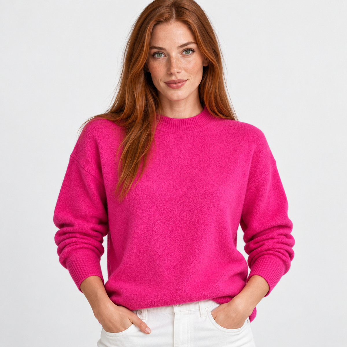 Women’s Minimalist Mock Neck Sweater Fall Winter Wear
