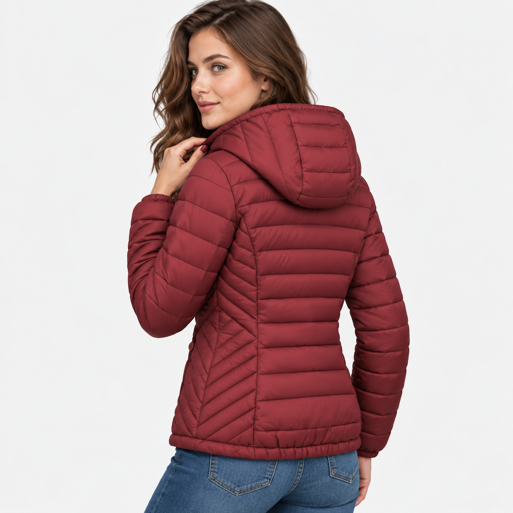 Women’s Lightweight Hooded Puffer Jacket Casual Winter Coat