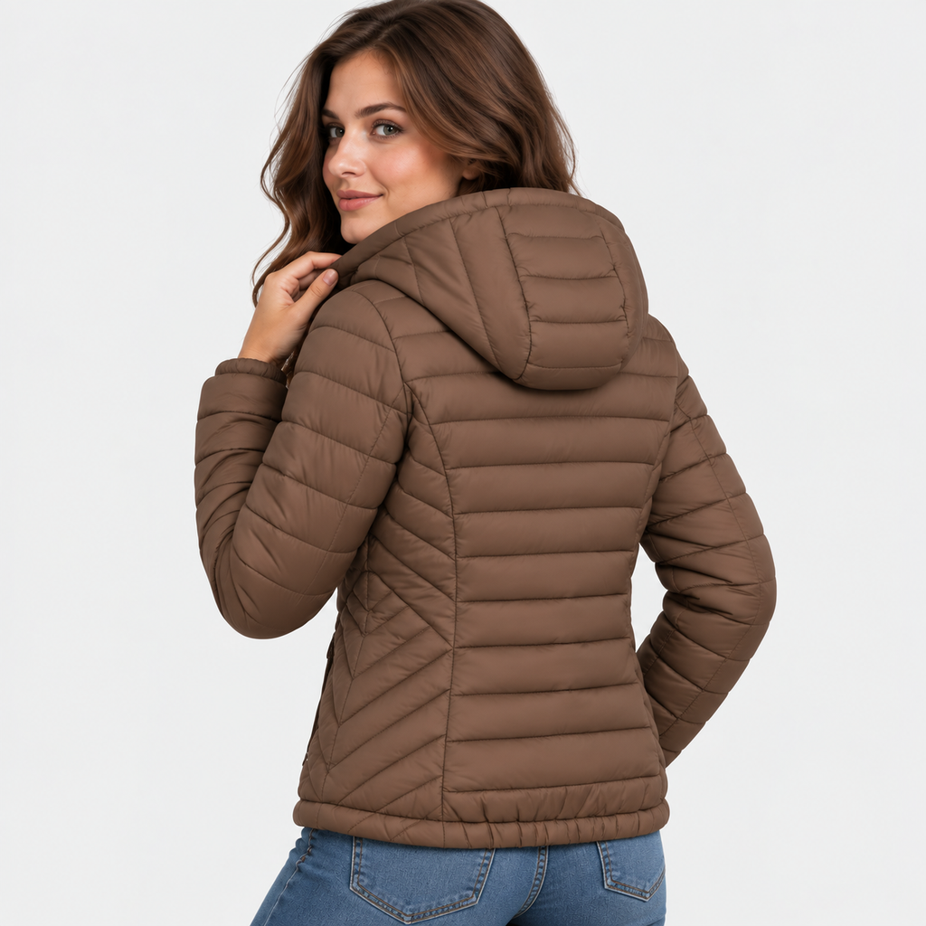 Women’s Lightweight Hooded Puffer Jacket Casual Winter Coat