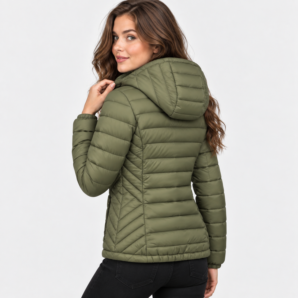 Women’s Lightweight Hooded Puffer Jacket Casual Winter Coat