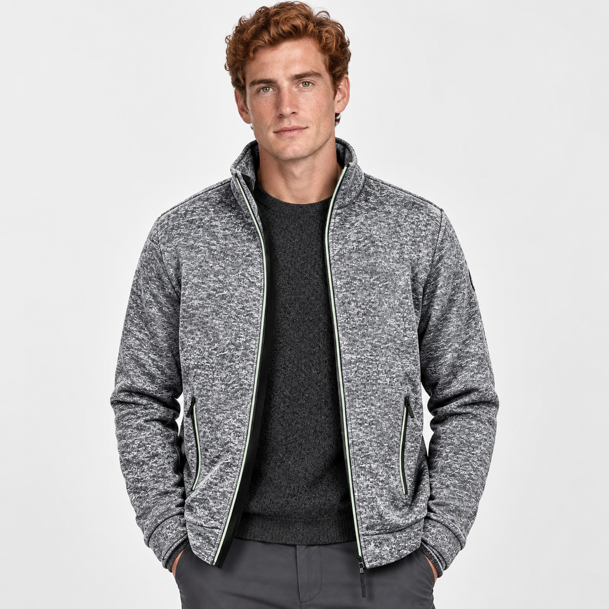 Men’s Slim Fit Knit Sweater Solid Color Casual Wear