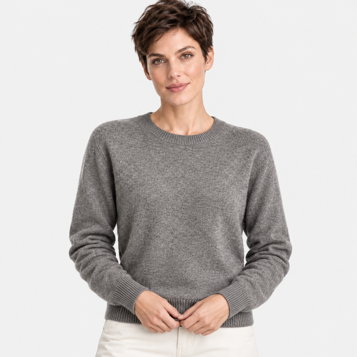 Women’s Basic Knit Pullover Long Sleeve Casual Wear
