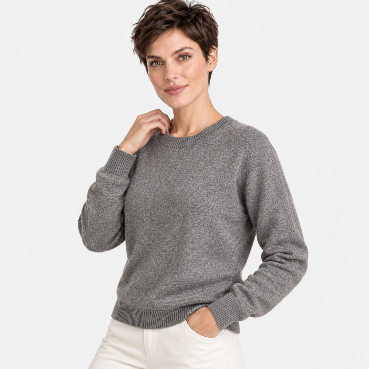 Women’s Basic Knit Pullover Long Sleeve Casual Wear