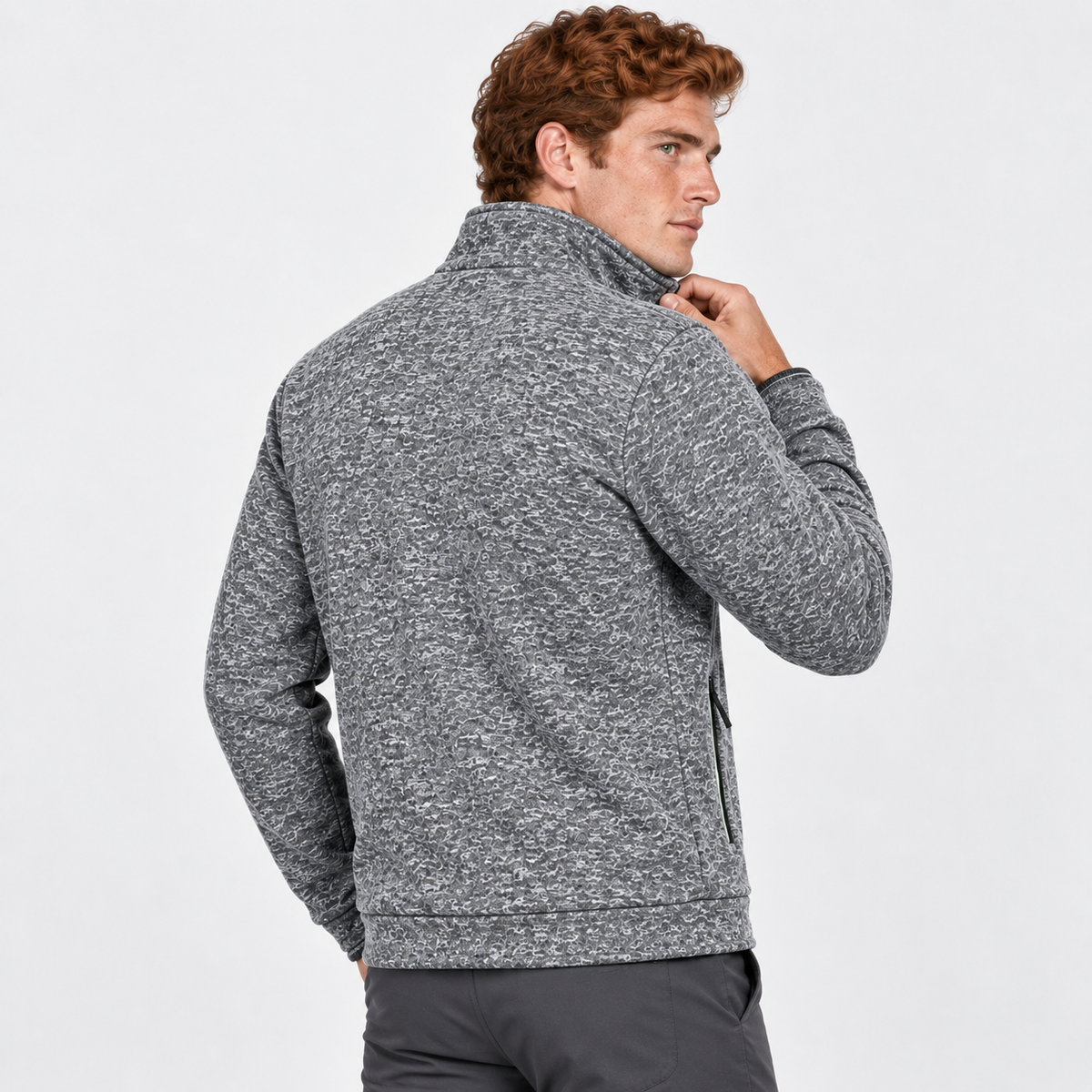 Men’s Slim Fit Knit Sweater Solid Color Casual Wear