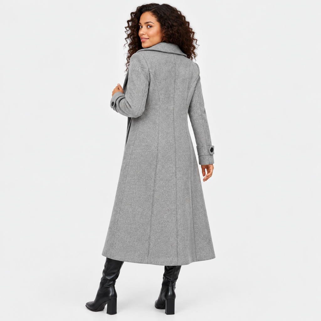 Women’s Elegant Winter Coat Vintage Long Sleeve Jacket