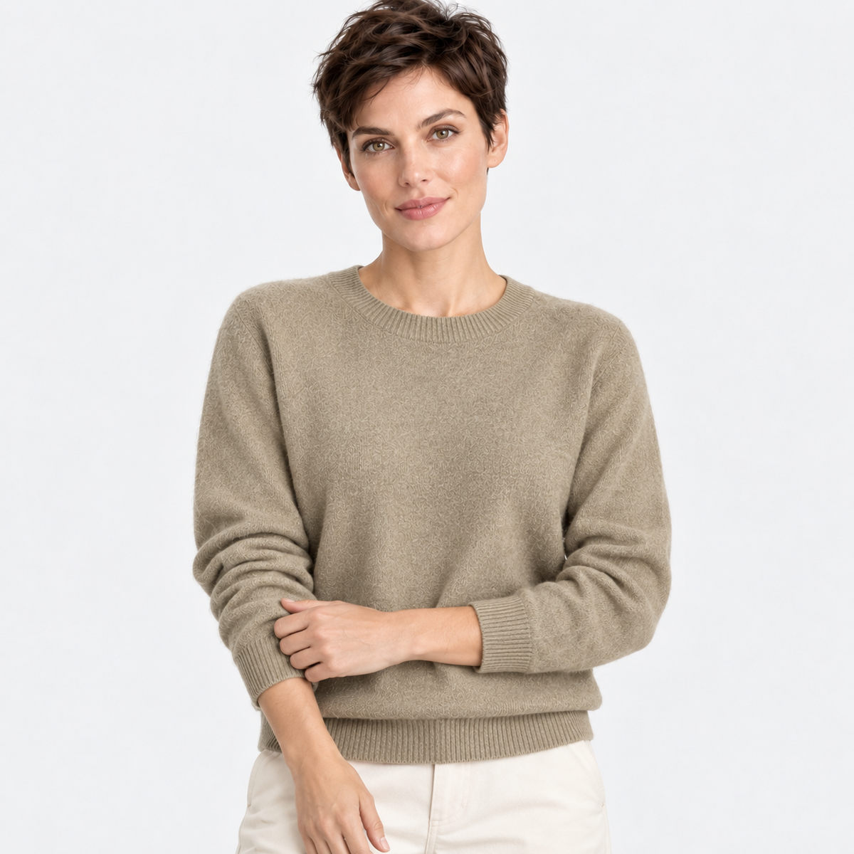 Women’s Basic Knit Pullover Long Sleeve Casual Wear