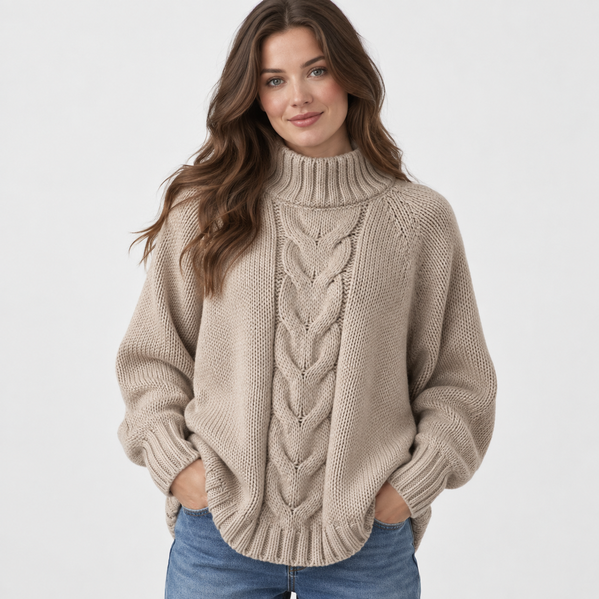 Women’s Vintage Style Sweater Flared Hem Casual Top