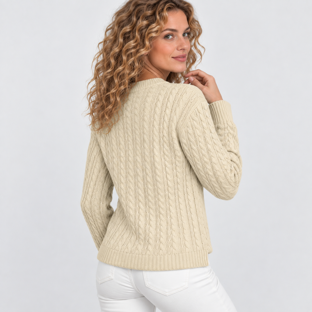 Women’s Rib Knit Crew Neck Sweater Loose Fit Pullover
