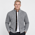 Men’s Knit Jacket Stand Collar Casual Fall Winter Wear