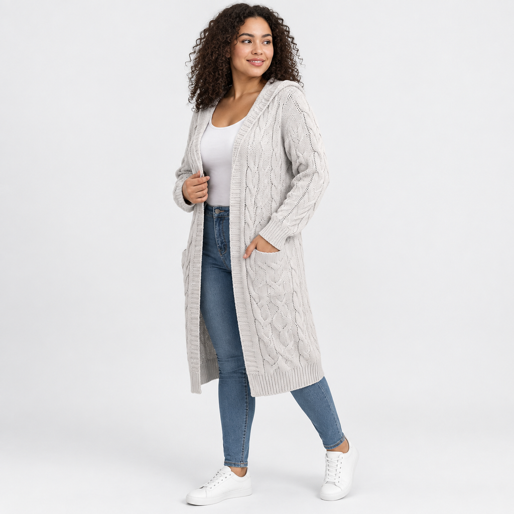 Women’s Plus Size Long Cardigan Casual Winter Outerwear