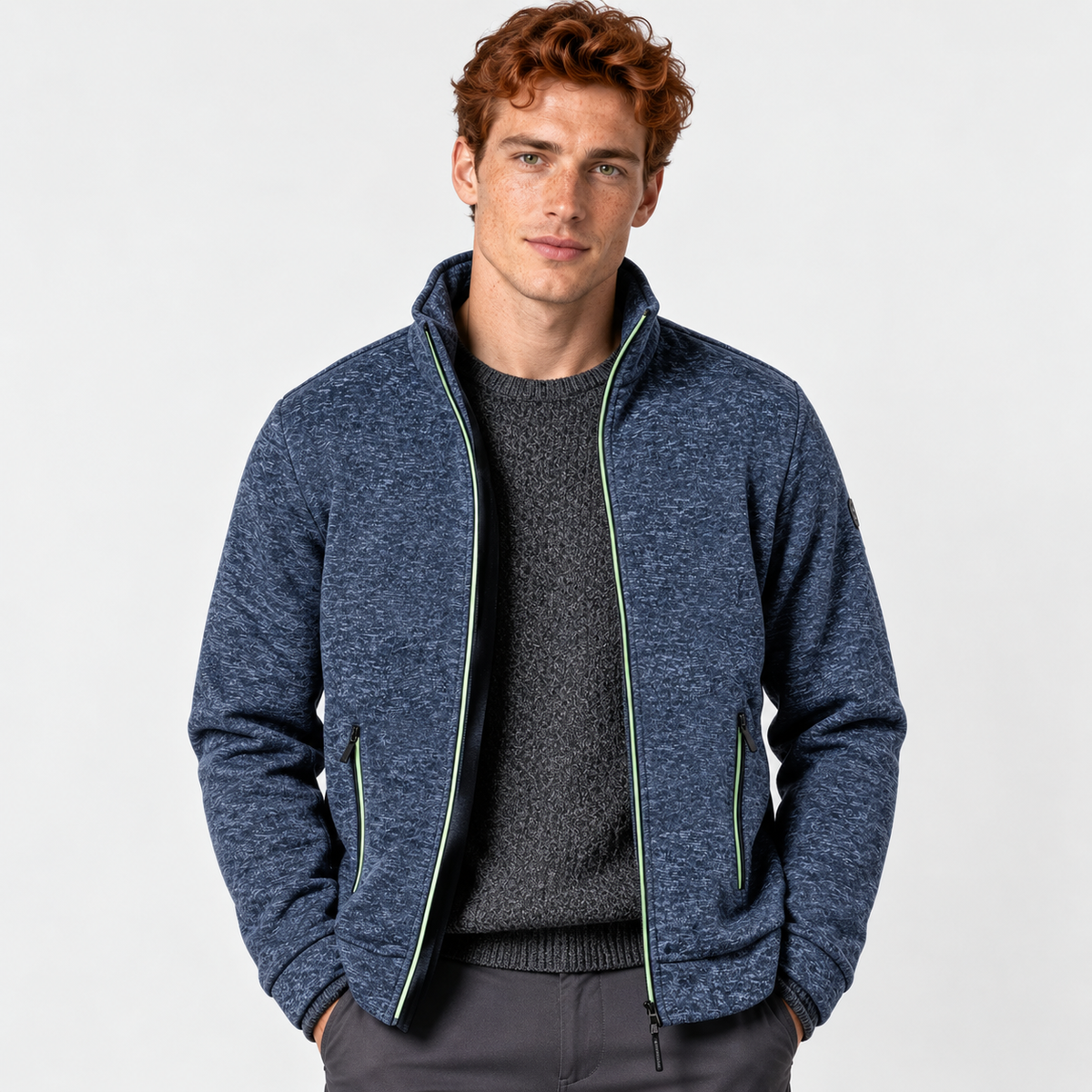 Men’s Slim Fit Knit Sweater Solid Color Casual Wear