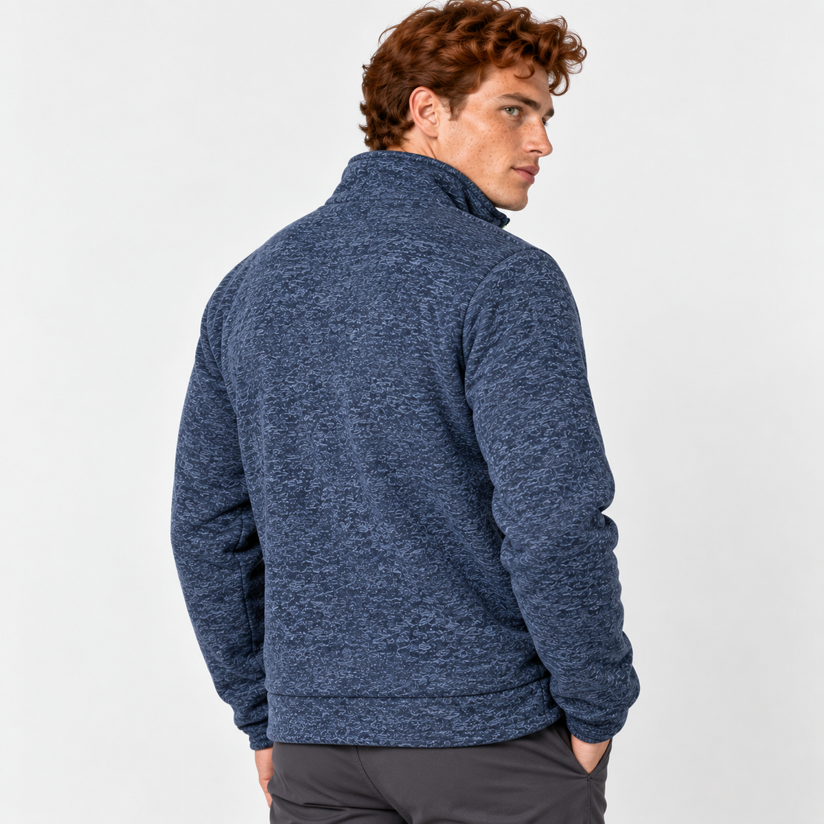 Men’s Slim Fit Knit Sweater Solid Color Casual Wear
