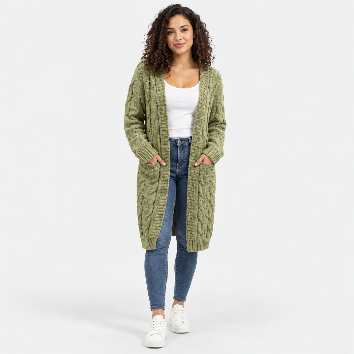 Women’s Plus Size Long Cardigan Casual Winter Outerwear