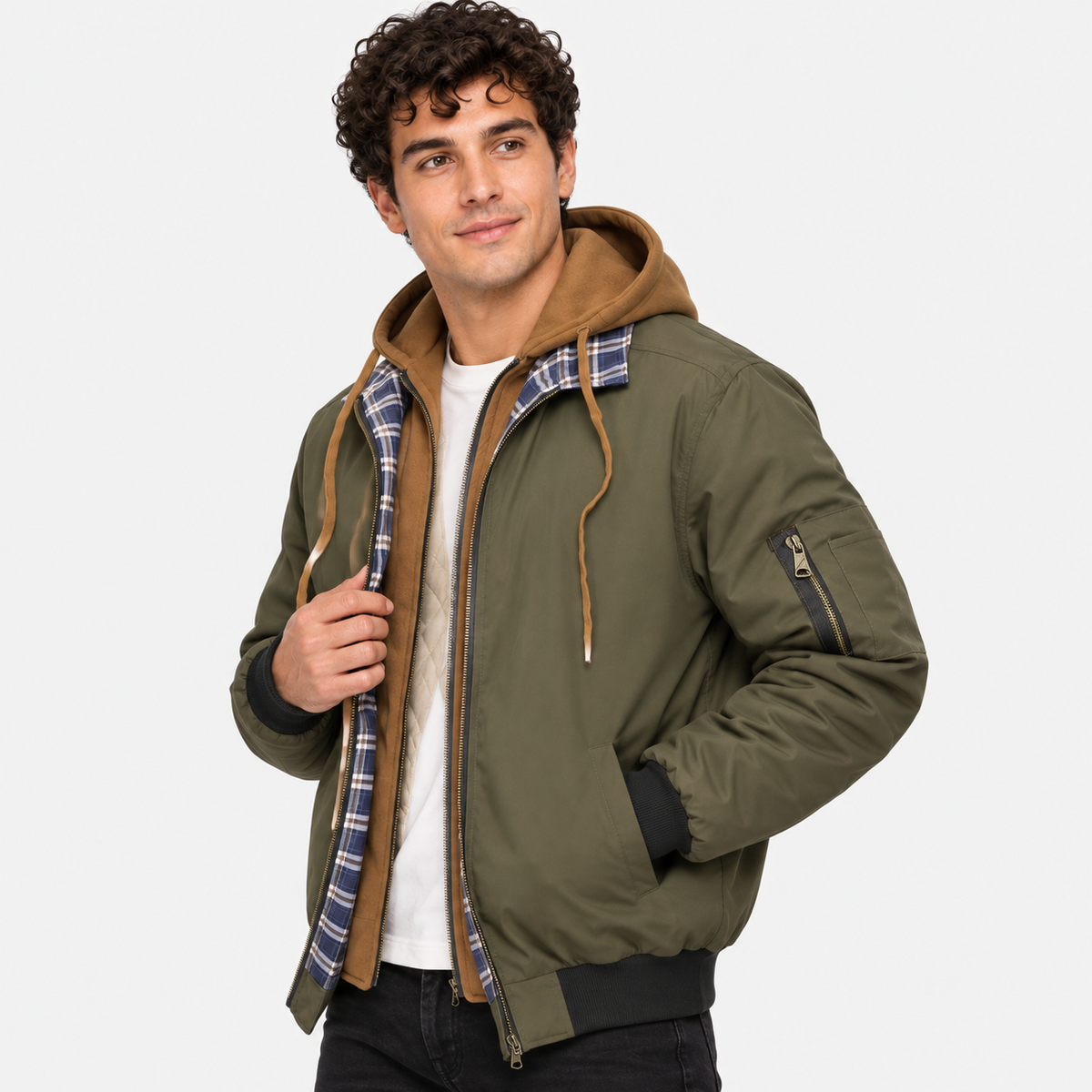 Men’s Lightweight Hooded Cardigan Jacket Everyday Style