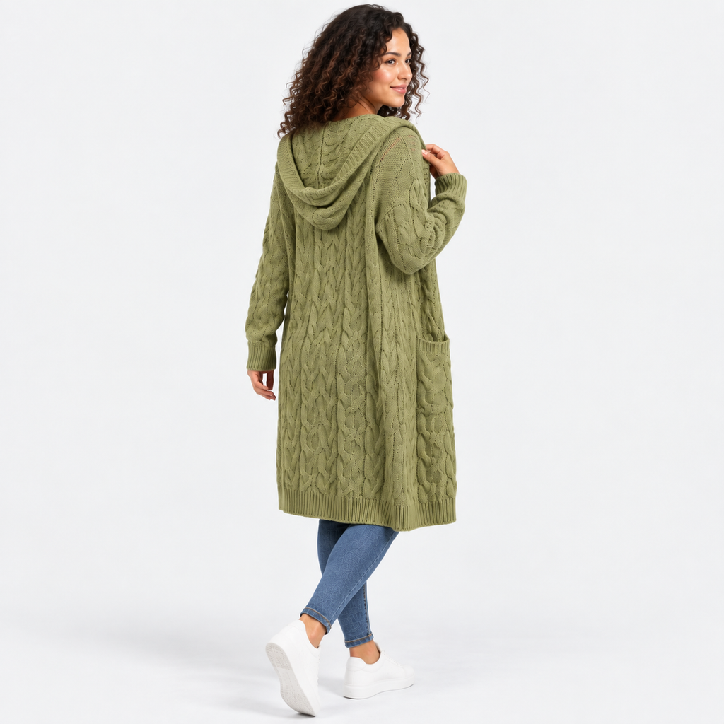 Women’s Plus Size Long Cardigan Casual Winter Outerwear