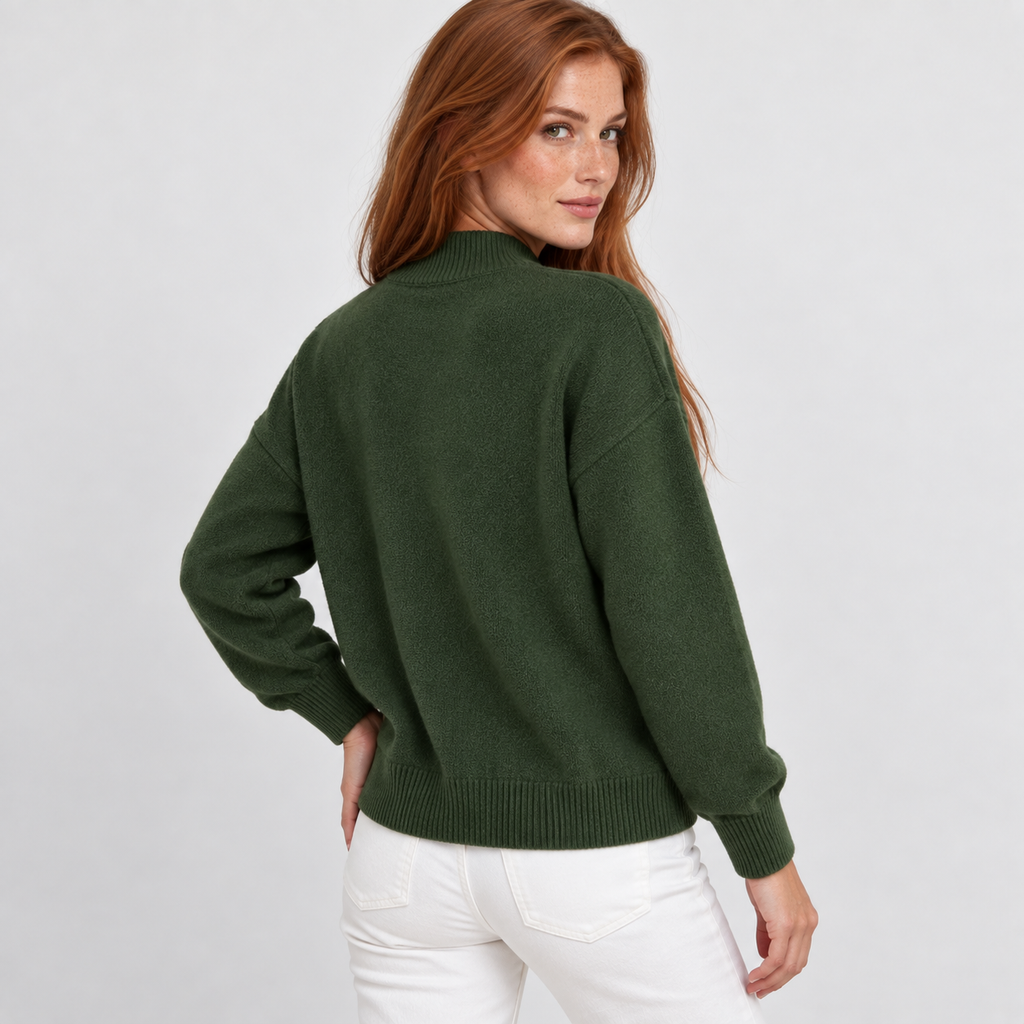 Women’s Minimalist Mock Neck Sweater Fall Winter Wear