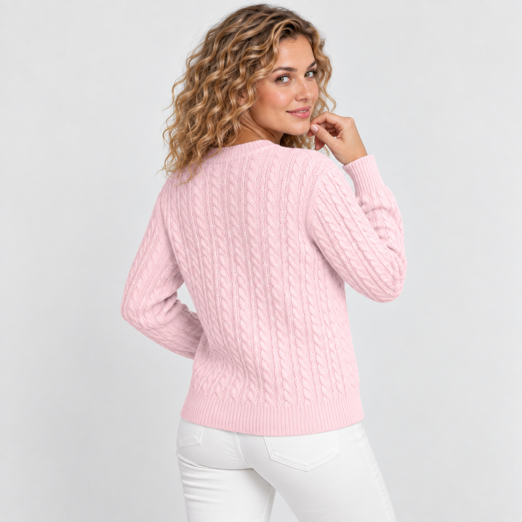 Women’s Rib Knit Crew Neck Sweater Loose Fit Pullover