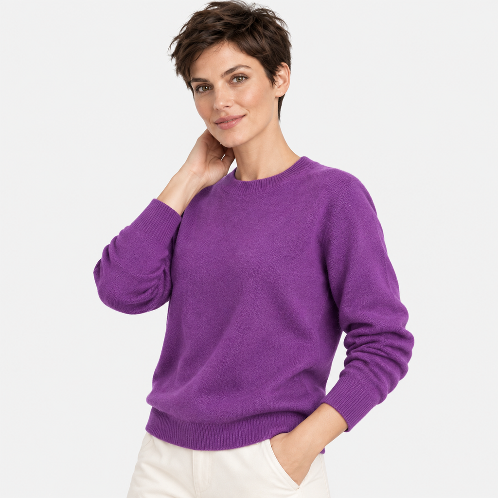 Women’s Basic Knit Pullover Long Sleeve Casual Wear