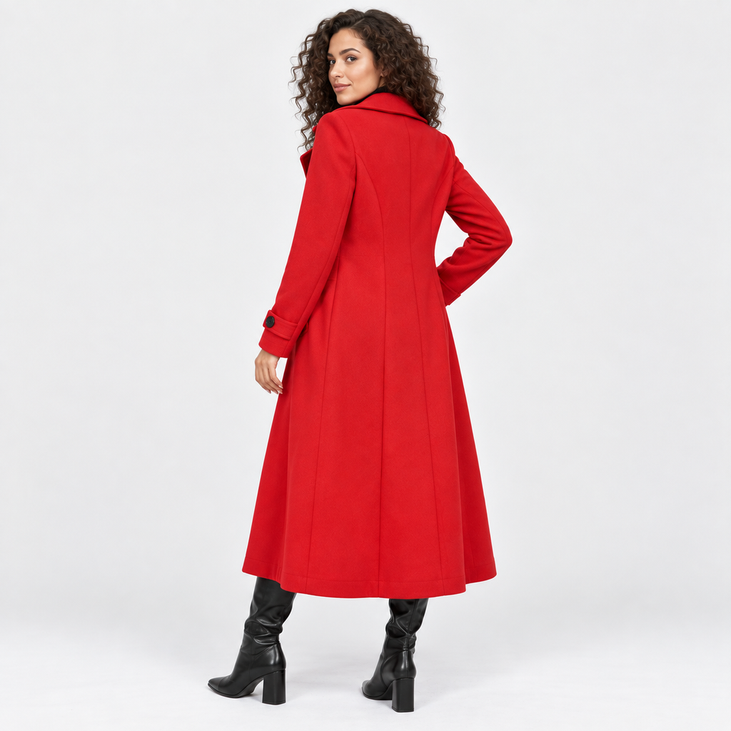 Women’s Elegant Winter Coat Vintage Long Sleeve Jacket