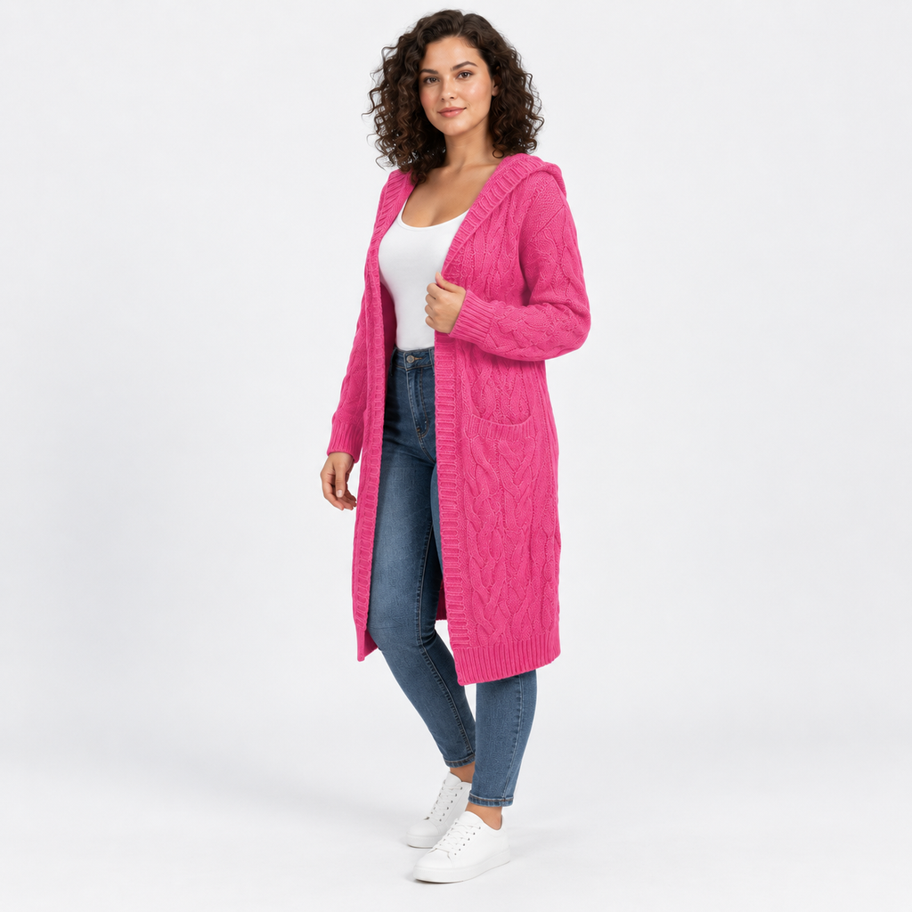 Women’s Plus Size Long Cardigan Casual Winter Outerwear