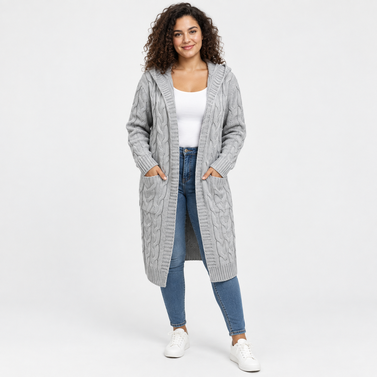 Women’s Plus Size Long Cardigan Casual Winter Outerwear