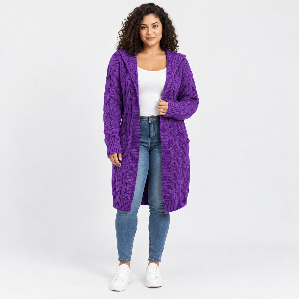 Women’s Plus Size Long Cardigan Casual Winter Outerwear