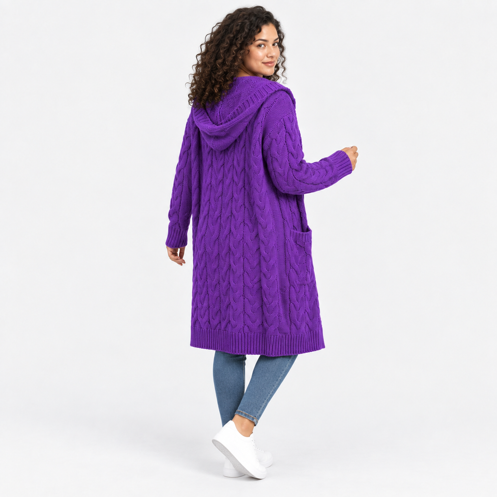 Women’s Plus Size Long Cardigan Casual Winter Outerwear