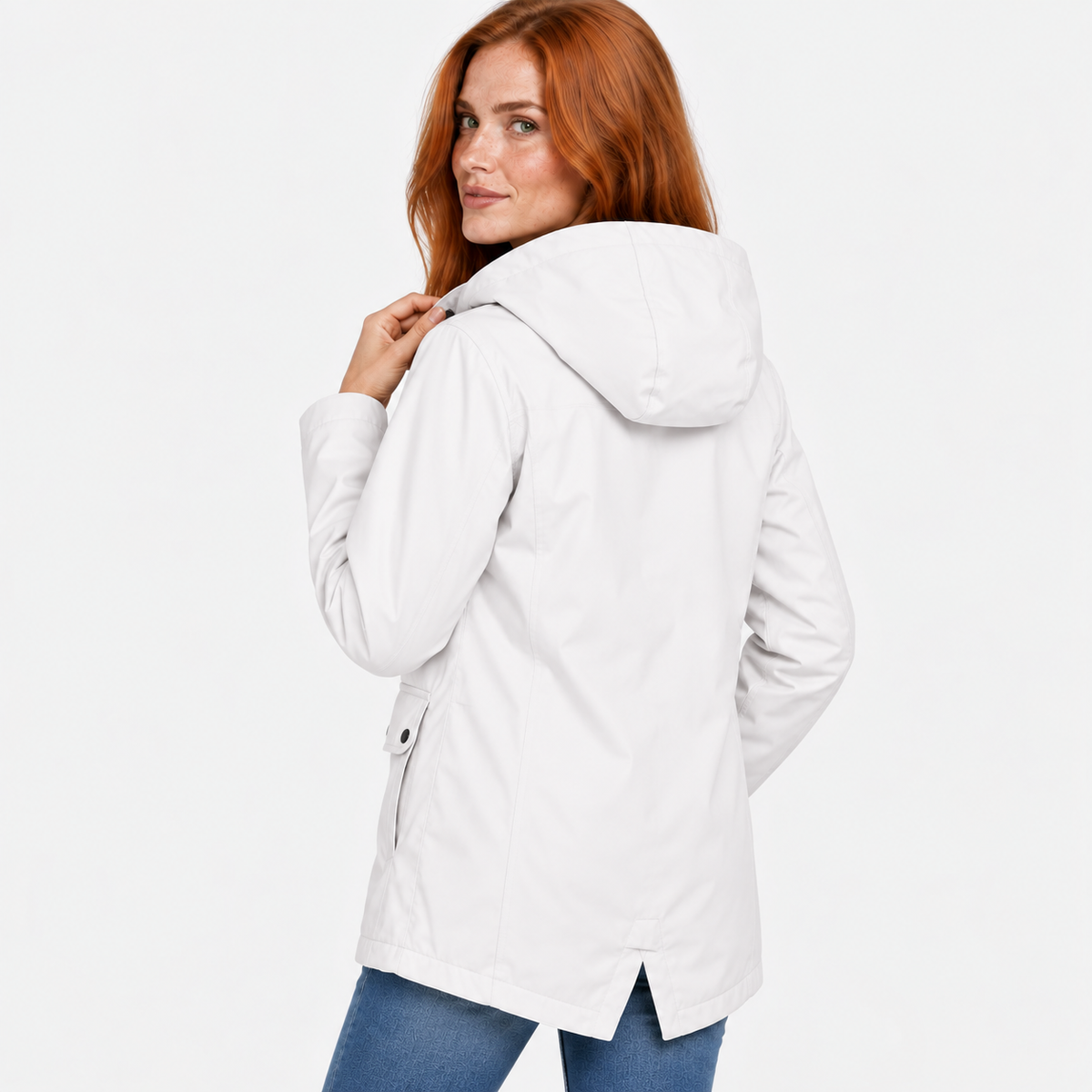 Women’s Warm Hooded Coat Plush Lined Casual Jacket