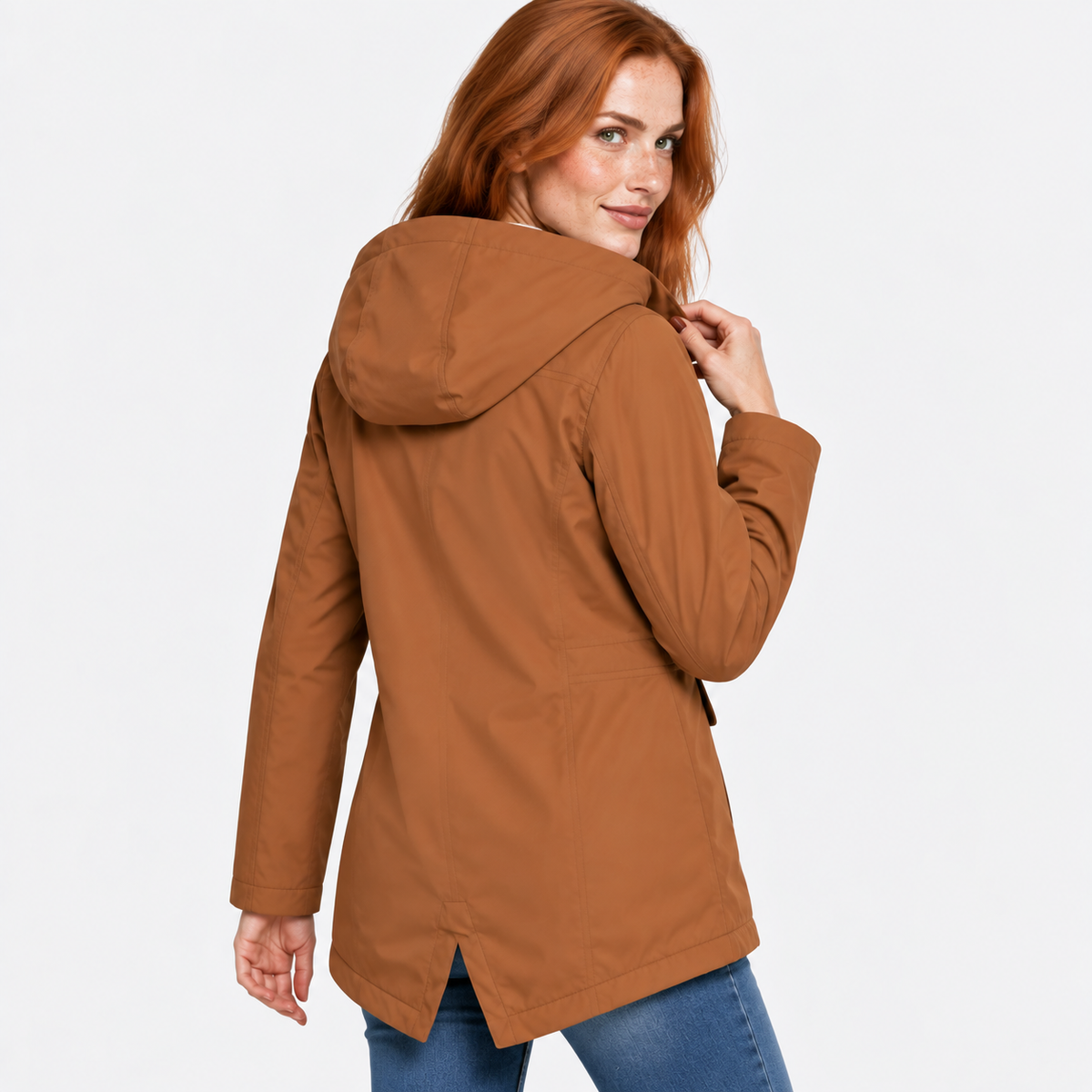 Women’s Warm Hooded Coat Plush Lined Casual Jacket